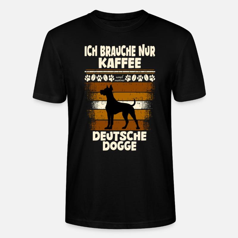 Café Great Dane - T-shirt bio CRAFTER Stanley Stella Unisexe - noir