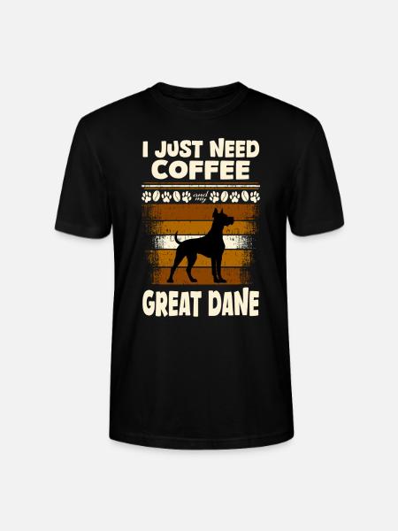 Café Great Dane - T-shirt bio CRAFTER Stanley Stella Unisexe - noir