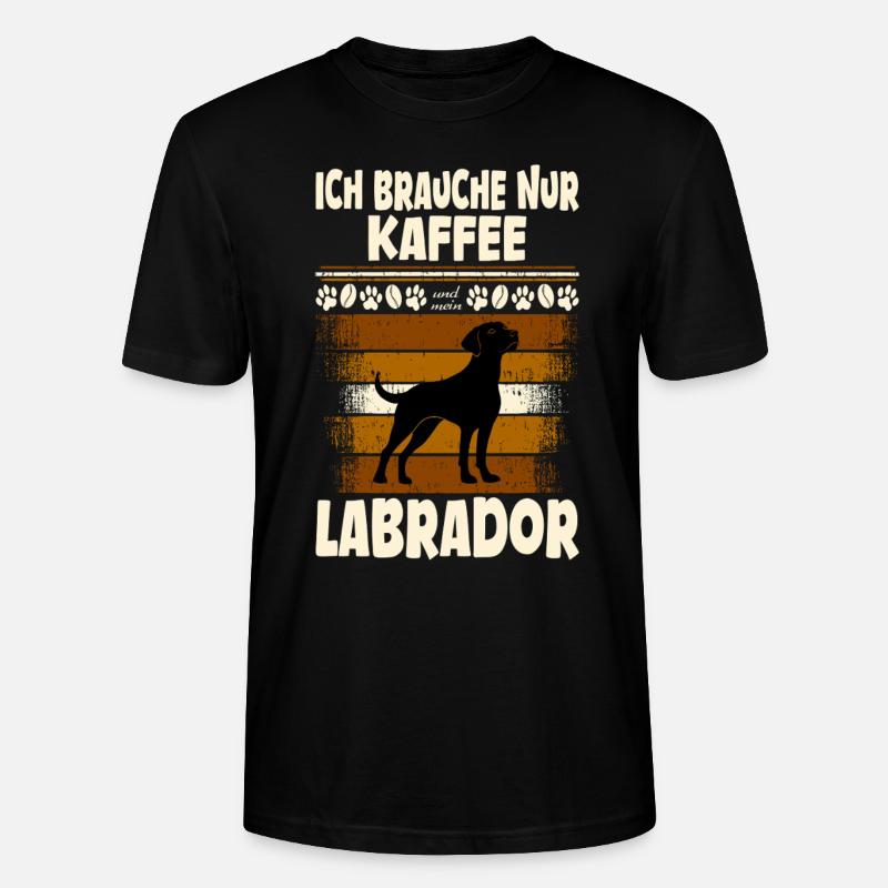 Café du Labrador - T-shirt bio CRAFTER Stanley Stella Unisexe - noir