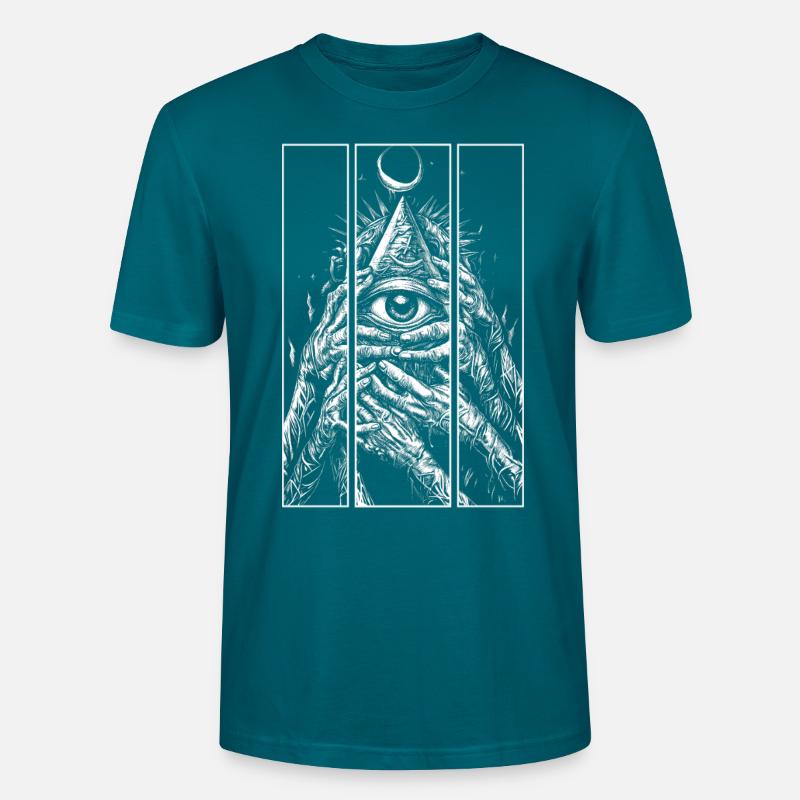 Œil pyramidal style punk T-shirt bio CRAFTER Stanley Stella Unisexe