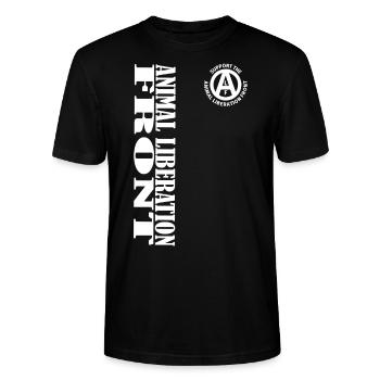 ANIMAL LIBERATION FRONT - Stanley/Stella Unisex Bio-T-Shirt CRAFTER - Schwarz - Vorne - Alina (178cm) & Michal (187cm)