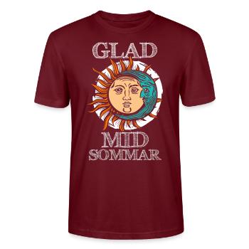 Midsommar Fest Ritual - Stanley/Stella Unisex Bio-T-Shirt CRAFTER - Burgunderrot - Vorne - Alina (178cm) & Michal (187cm)