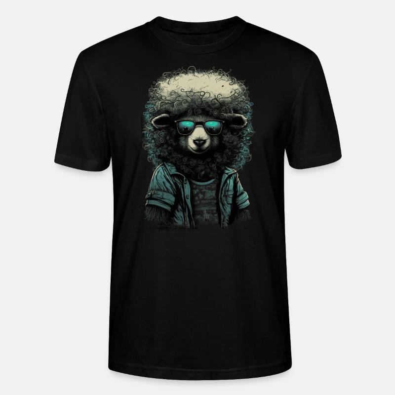 Mouton hippie - T-shirt bio CRAFTER Stanley Stella Unisexe - noir