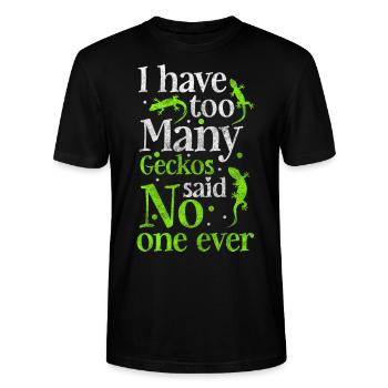 Reptile Tropical Terrarium Lizard Lover - T-shirt bio CRAFTER Stanley Stella Unisexe - noir - Devant - Alina (178cm) & Michal (187cm)