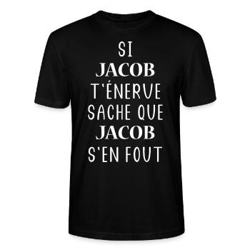 jacob - T-shirt bio CRAFTER Stanley Stella Unisexe - noir - Devant - Alina (178cm) & Michal (187cm)