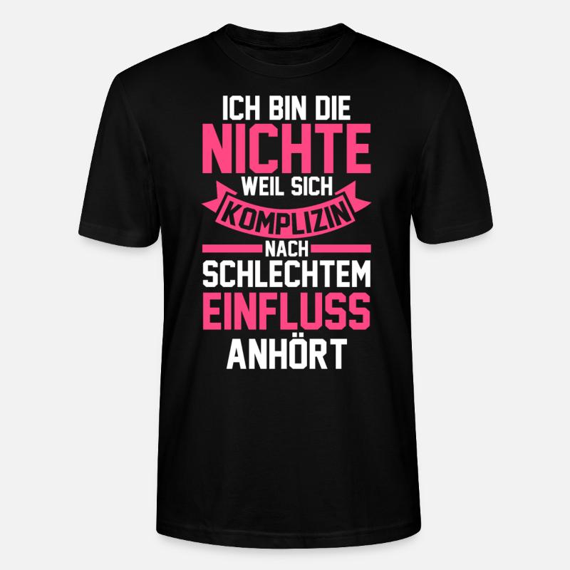 Nichte - Stanley/Stella Unisex Bio-T-Shirt CRAFTER - Schwarz