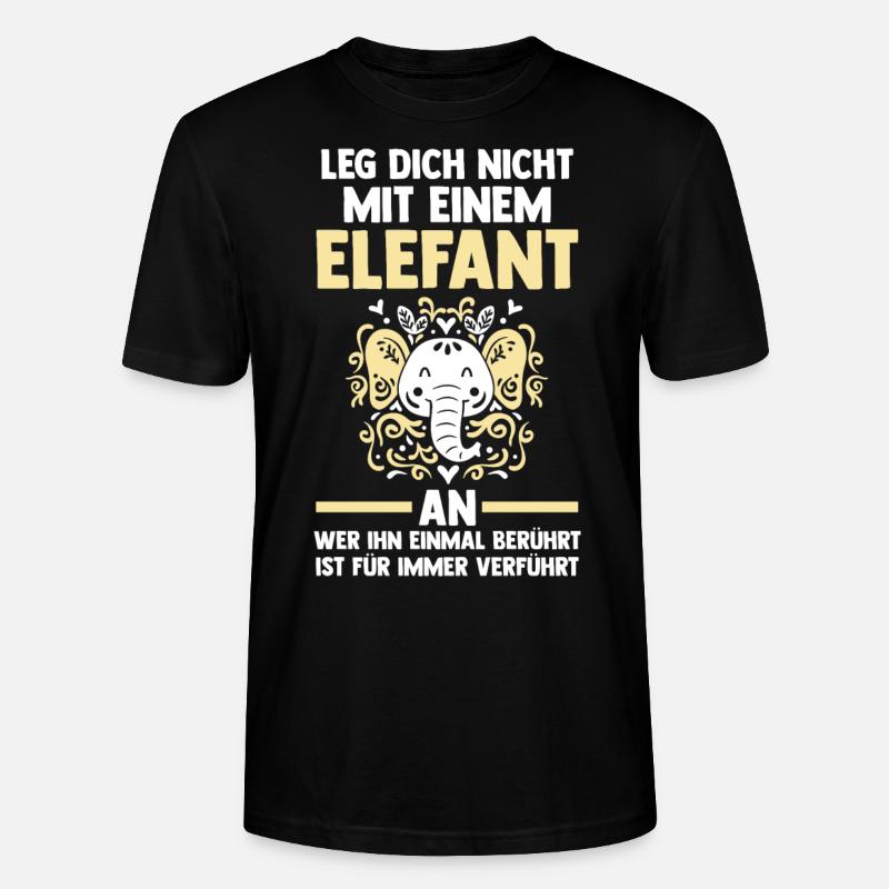Elefant Elefanten - Stanley/Stella Unisex Bio-T-Shirt CRAFTER - Schwarz