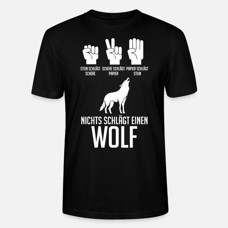 Tier Waldtier Wolf - Stanley/Stella Unisex Bio-T-Shirt CRAFTER - Schwarz