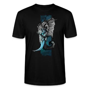 Elephant Majesty : à la découverte du monde de Majestic - T-shirt bio CRAFTER Stanley Stella Unisexe - noir - Devant - Alina (178cm) & Michal (187cm)