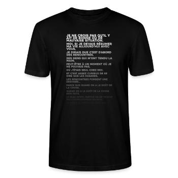 citation otis - T-shirt bio CRAFTER Stanley Stella Unisexe - noir - Devant - Alina (178cm) & Michal (187cm)