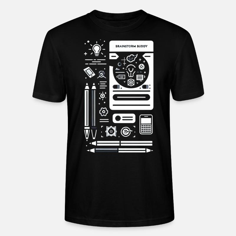Brainstorming Buddy 8 - T-shirt bio CRAFTER Stanley Stella Unisexe - noir