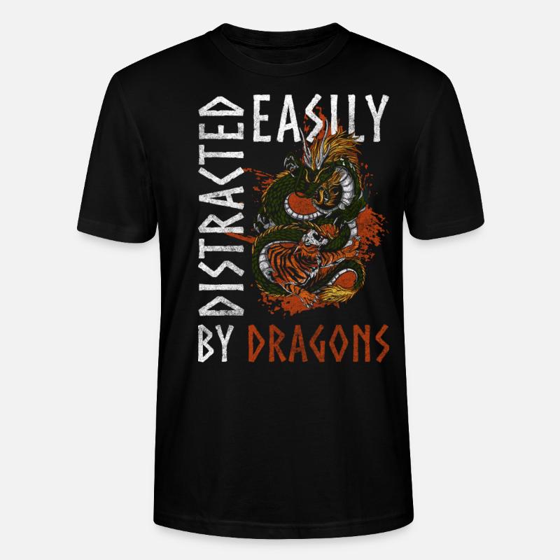 Drachen - Stanley/Stella Unisex Bio-T-Shirt CRAFTER - Schwarz