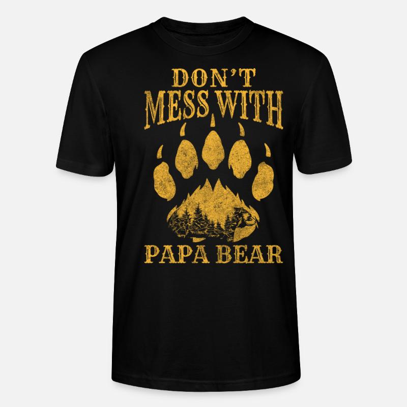 Bär Winterschlaf Tier - Stanley/Stella Unisex Bio-T-Shirt CRAFTER - Schwarz