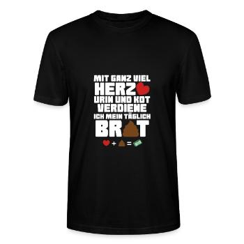 Altenpfleger Krankenpfleger Pfleger Pflegedienst - Stanley/Stella Unisex Bio-T-Shirt CRAFTER - Schwarz - Vorne - Alina (178cm) & Michal (187cm)