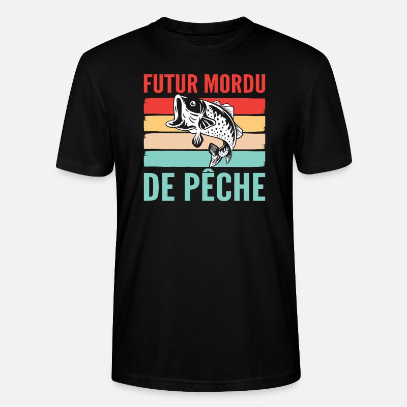 Mordu de Pêche pour bébé - T-shirt bio CRAFTER Stanley Stella Unisexe - noir