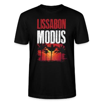 Lisbon Mode - Stanley/Stella CRAFTER Unisex Organic T-Shirt - black - Front - Alina (178cm) & Michal (187cm)