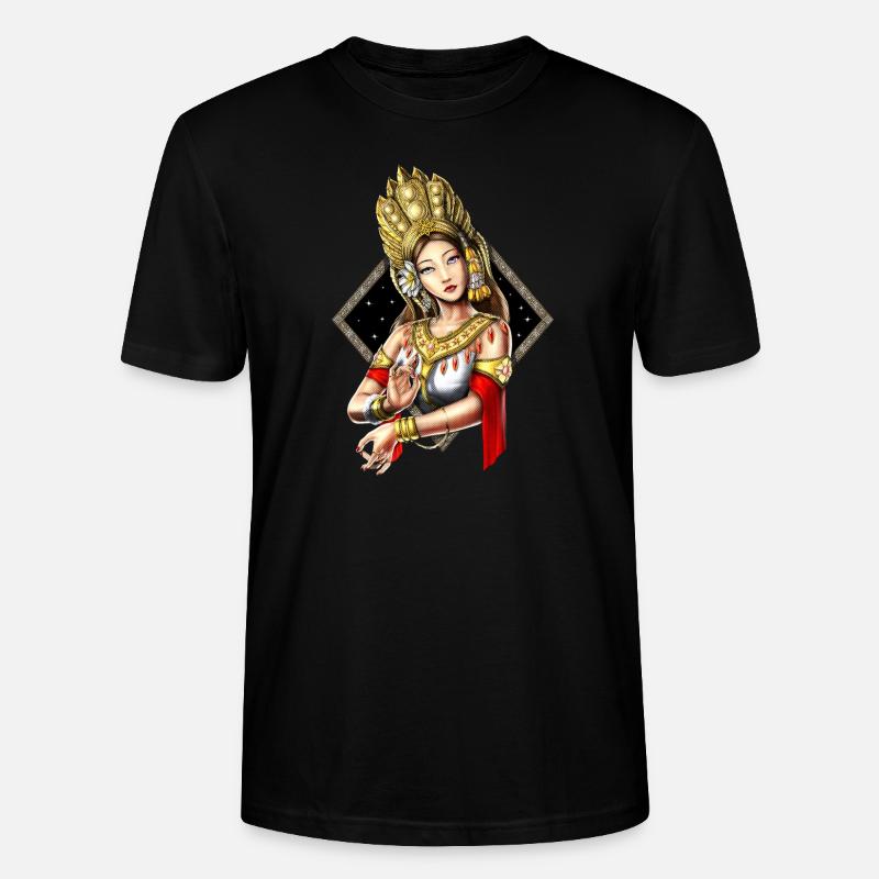 Danseuse cambodgienne khmère Apsara - T-shirt bio CRAFTER Stanley Stella Unisexe - noir
