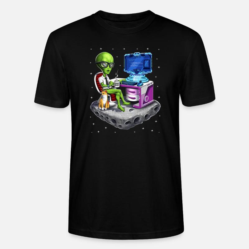 Programmeur extraterrestre de l’espace - T-shirt bio CRAFTER Stanley Stella Unisexe - noir