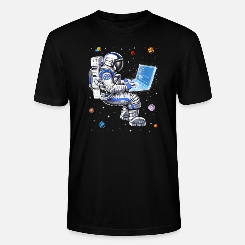 Space Astronaut Programmer - Stanley/Stella CRAFTER Unisex Organic T-Shirt - black