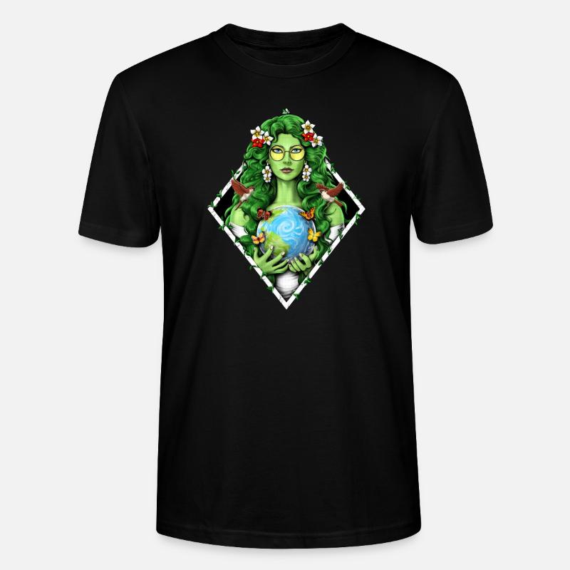 Gaia Mutter Erde Göttin - Stanley/Stella Unisex Bio-T-Shirt CRAFTER - Schwarz