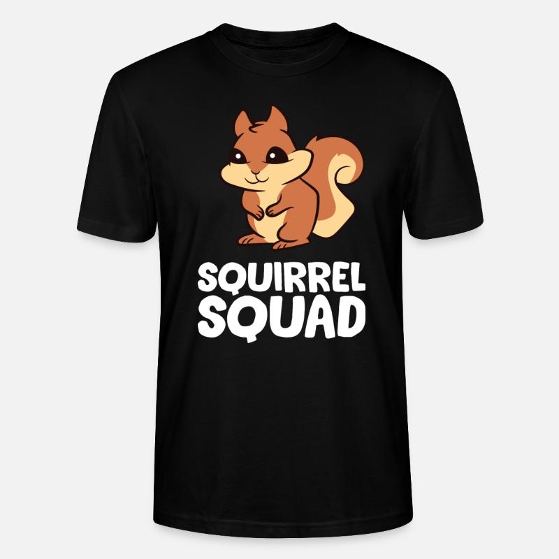 Écureuil - Squirrel Squad - T-shirt bio CRAFTER Stanley Stella Unisexe - noir