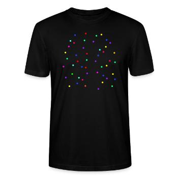 Carnaval de confettis Alaaf Helau - T-shirt bio CRAFTER Stanley Stella Unisexe - noir - Devant - Alina (178cm) & Michal (187cm)