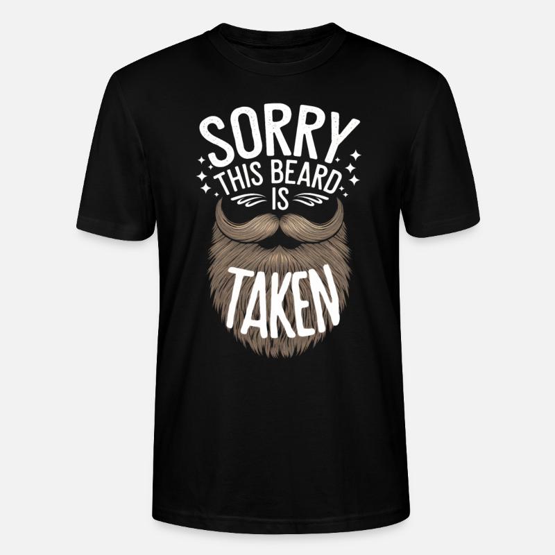 Bart Schnurrbart Bärtige Männer - Stanley/Stella Unisex Bio-T-Shirt CRAFTER - Schwarz