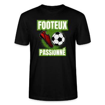 footeux passionné - T-shirt bio CRAFTER Stanley Stella Unisexe - noir - Devant - Alina (178cm) & Michal (187cm)