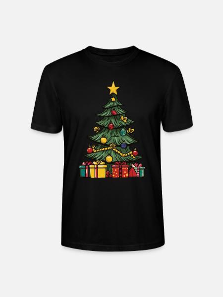 Fir Xmas Christmas - Stanley/Stella CRAFTER Unisex Organic T-Shirt - black