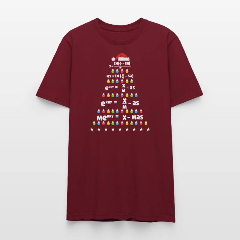 Math Christmas Tree Math Formula Math Xmas Stanley/Stella CRAFTER Unisex Organic T-Shirt