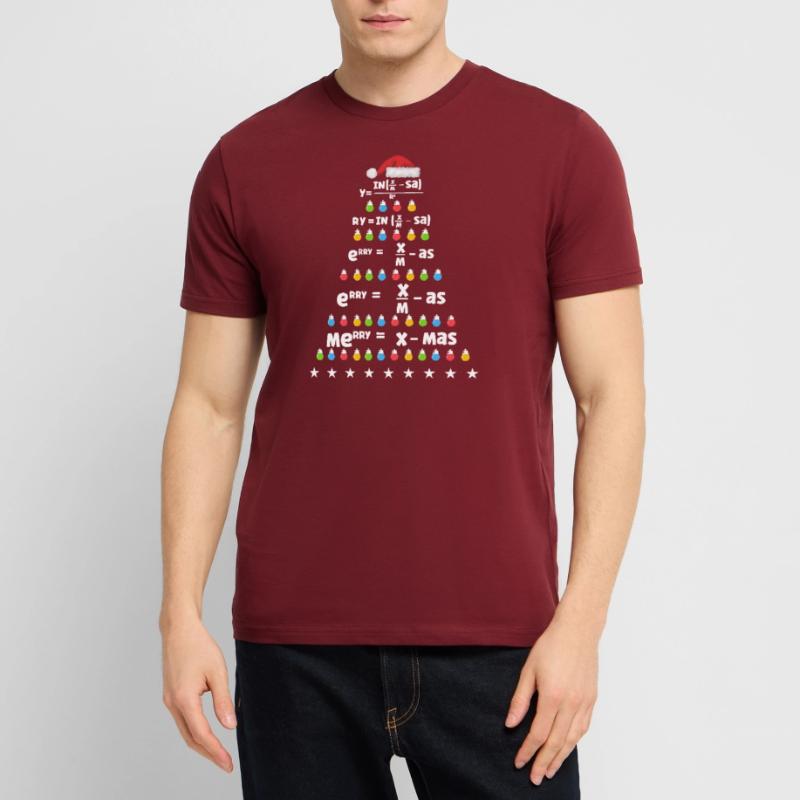 Math Christmas Tree Math Formula Math Xmas Stanley/Stella CRAFTER Unisex Organic T-Shirt