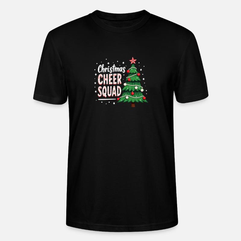 Weihnachtsfreude Cheer Squad Baum Spaß - Stanley/Stella Unisex Bio-T-Shirt CRAFTER - Schwarz
