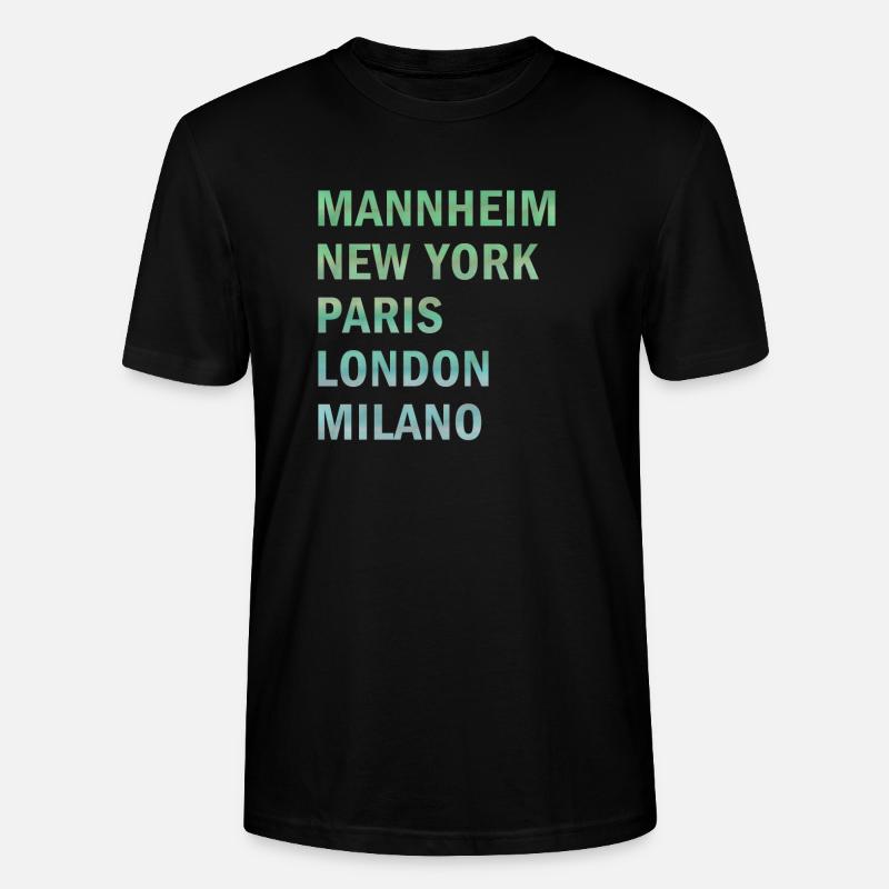 Metropole Mannheim - Stanley/Stella Unisex Bio-T-Shirt CRAFTER - Schwarz