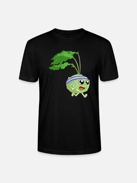Fitness Kohlrabi - Stanley/Stella CRAFTER Unisex Organic T-Shirt - black