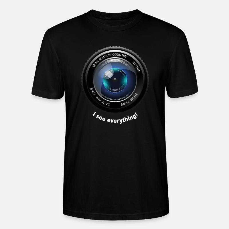 Objectif de la caméra - T-shirt bio CRAFTER Stanley Stella Unisexe - noir