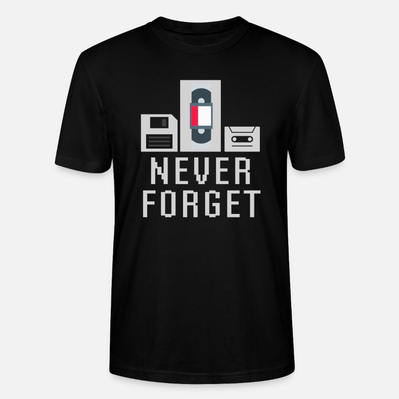 Vergessen Sie niemals Disketten-Videobandkassetten-Technik - Stanley/Stella Unisex Bio-T-Shirt CRAFTER - Schwarz