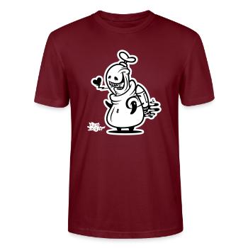 ei8ht-bot heart - Stanley/Stella Unisex Bio-T-Shirt CRAFTER - Burgunderrot - Vorne - Alina (178cm) & Michal (187cm)