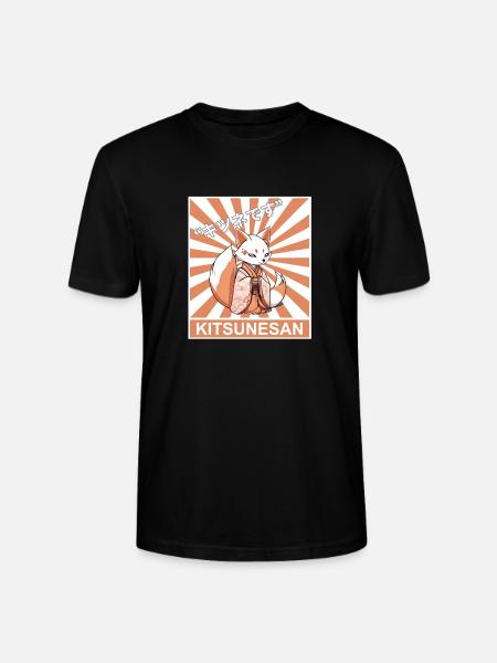 Kitsune Sonnenaufgang Japanischer Fuchs Japan Manga - Stanley/Stella Unisex Bio-T-Shirt CRAFTER - Schwarz