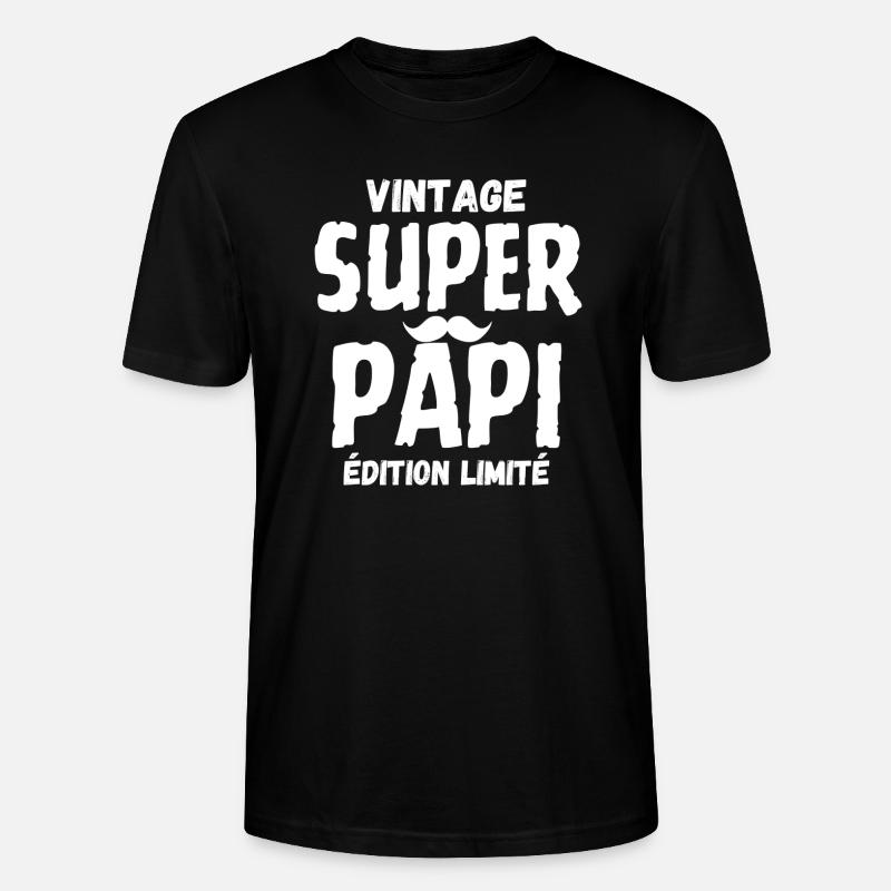 SUPER PAPI - Stanley/Stella Unisex Bio-T-Shirt CRAFTER - Schwarz