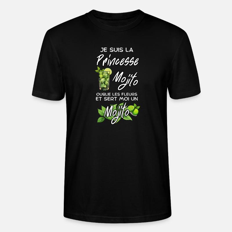 Princesse mojito Humour en vogue - T-shirt bio CRAFTER Stanley Stella Unisexe - noir