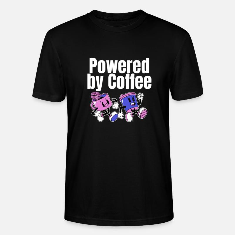 Powered by Coffee - Stanley/Stella Unisex Bio-T-Shirt CRAFTER - Schwarz