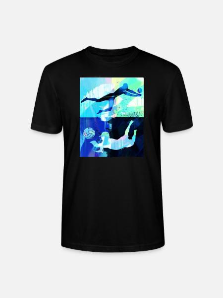 volleyball, volleyball, beachball,graffiti - Stanley/Stella CRAFTER Unisex Organic T-Shirt - black