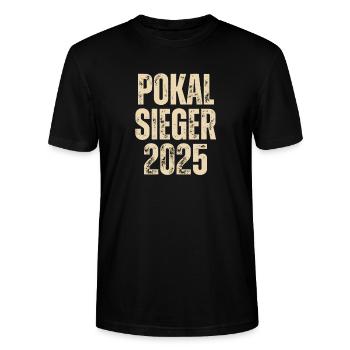 POKALSIEGER 2025 - Stanley/Stella Unisex Bio-T-Shirt CRAFTER - Schwarz - Vorne - Alina (178cm) & Michal (187cm)
