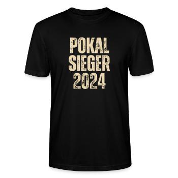 POKALSIEGER 2024 - Stanley/Stella Unisex Bio-T-Shirt CRAFTER - Schwarz - Vorne - Alina (178cm) & Michal (187cm)