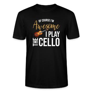 Cello cello - Stanley/Stella CRAFTER Unisex Organic T-Shirt - black - Front - Alina (178cm) & Michal (187cm)