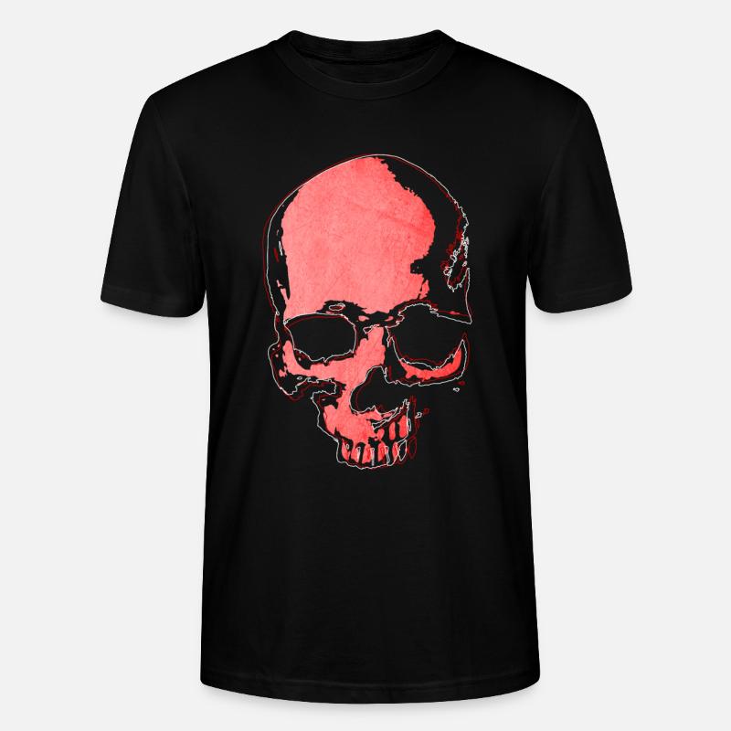 Roter Schädel - Stanley/Stella Unisex Bio-T-Shirt CRAFTER - Schwarz