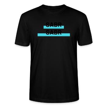 Sabr Sabr - T-shirt bio CRAFTER Stanley Stella Unisexe - noir - Devant - Alina (178cm) & Michal (187cm)