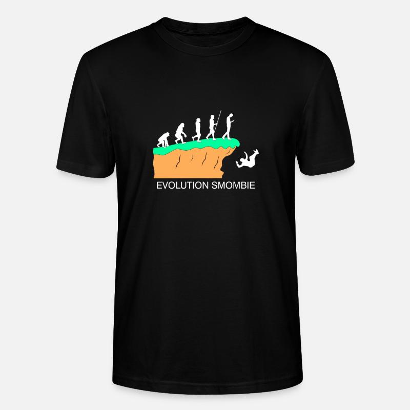 Evolution Smombie - Smartphone - T-shirt bio CRAFTER Stanley Stella Unisexe - noir