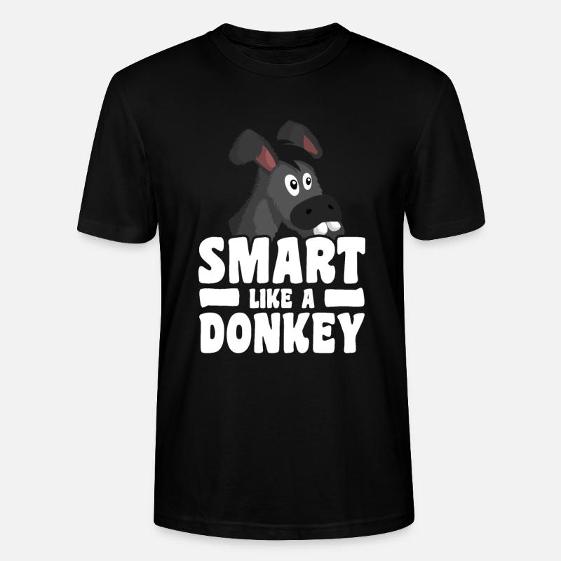 Intelligent comme un âne - T-shirt bio CRAFTER Stanley Stella Unisexe - noir