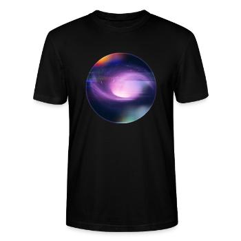 Galaxy Hole - Stanley/Stella Unisex Bio-T-Shirt CRAFTER - Schwarz - Vorne - Alina (178cm) & Michal (187cm)